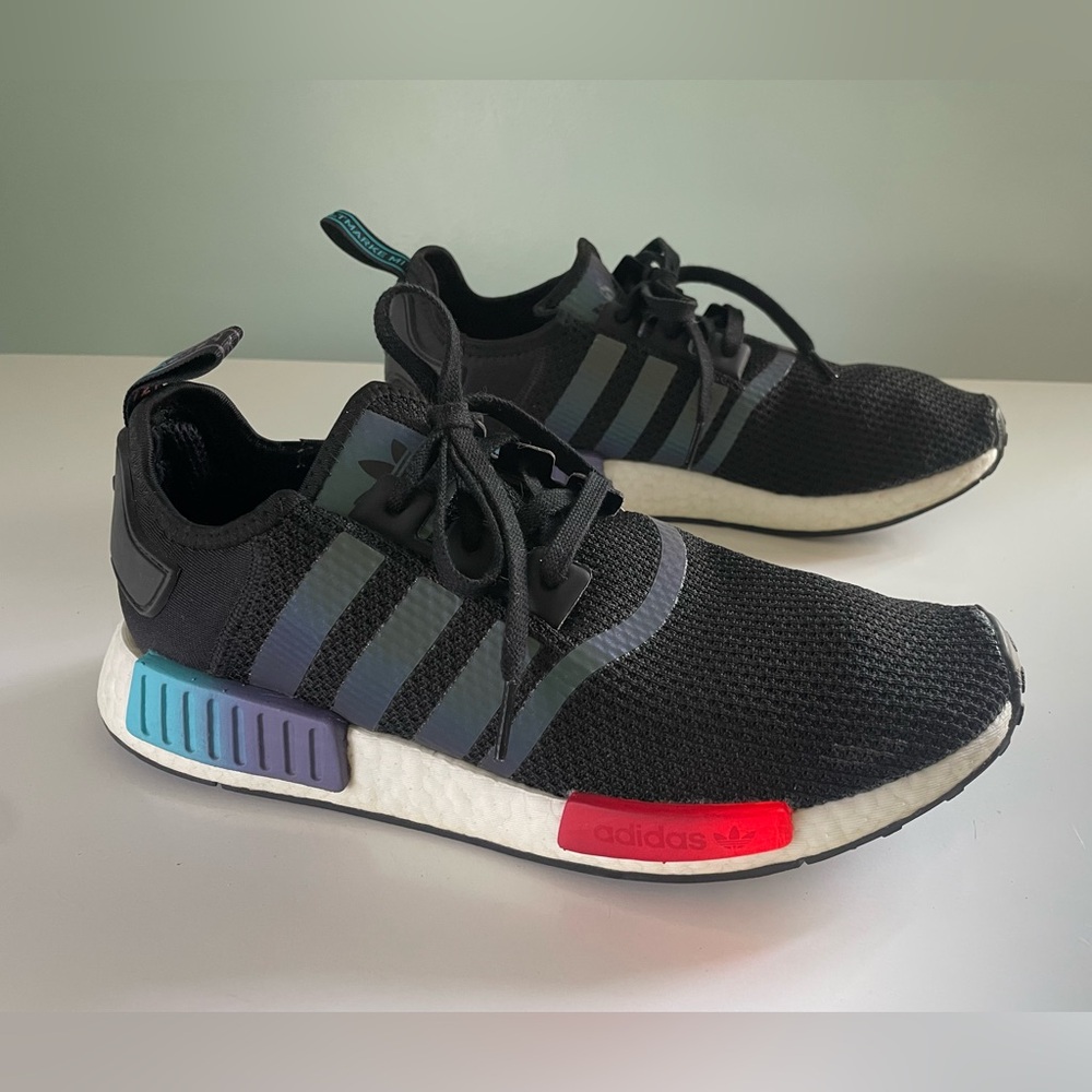 Adidas NMD R1 Mens Size 11 Running Shoes Black Colorful